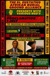 poster with press release statia july day 2026